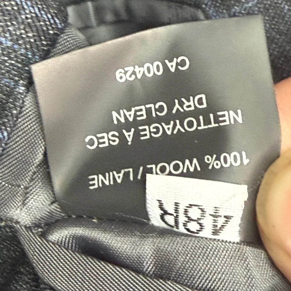 Peter Millar Flynn Sport Coat Mens 48R Grey Glen Plaid 100% Wool 2 Button Blazer